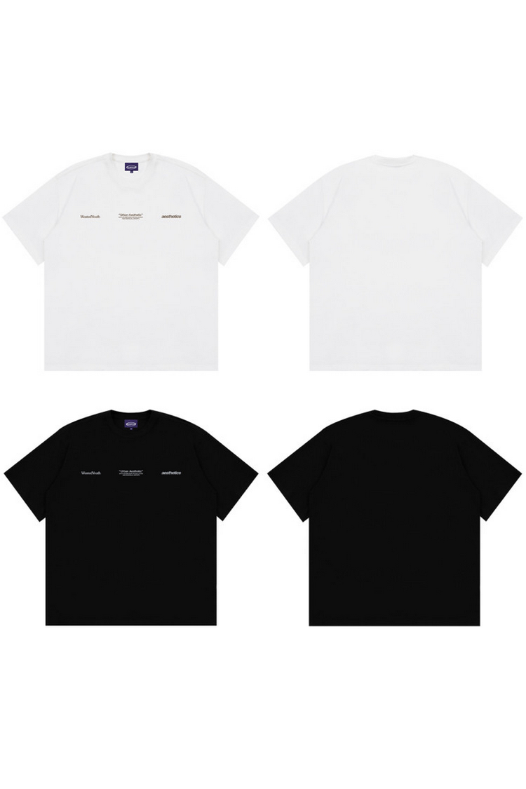 Front Letter Print T-Shirt — Loopsoon — view 6