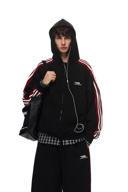 Patchwork Hoodie Set