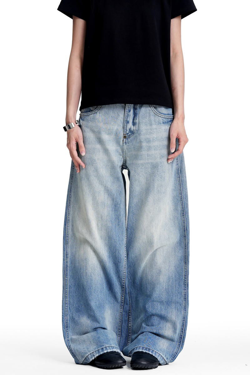 Faded Washed Bootcut Jeans