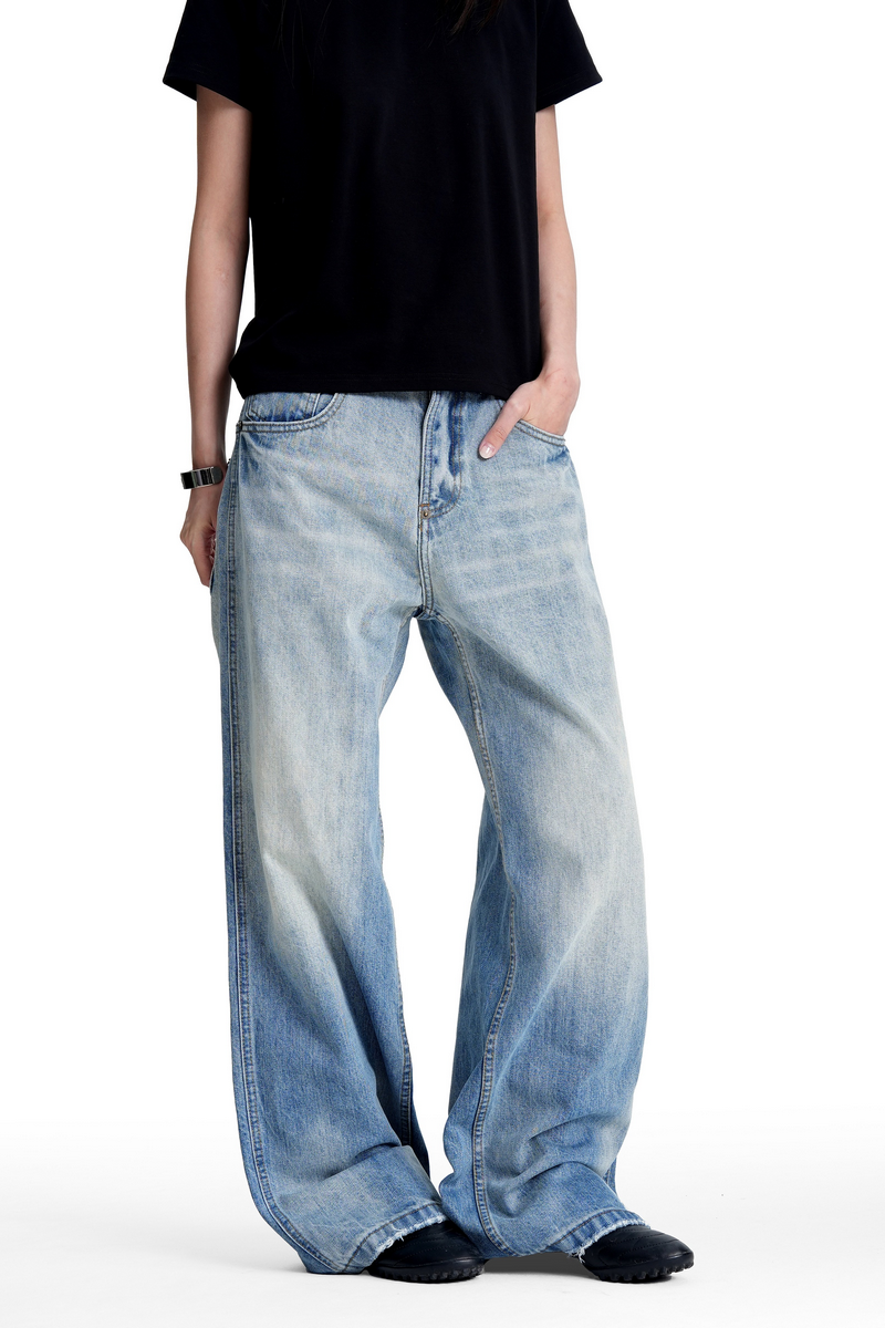 Faded Washed Bootcut Jeans