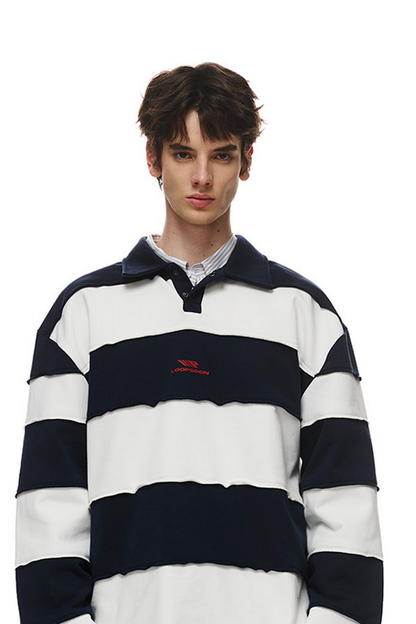 Two Tone Polo Sweatshirt
