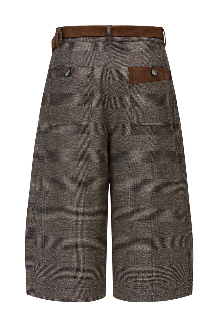 Houndstooth Pleated Shorts — Taichiism — view 5