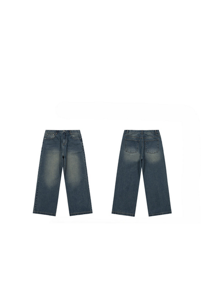 Washed Straight Jeans