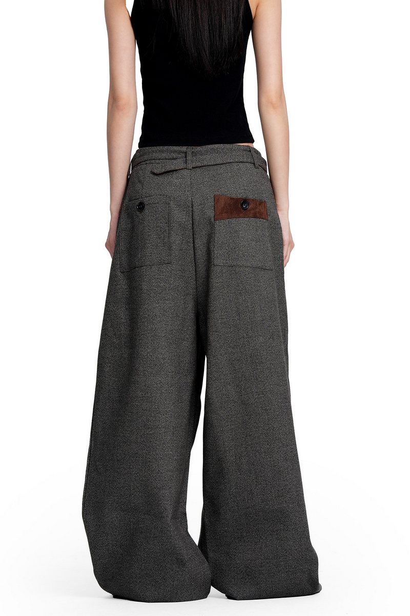 Houndstooth Pleated Trousers