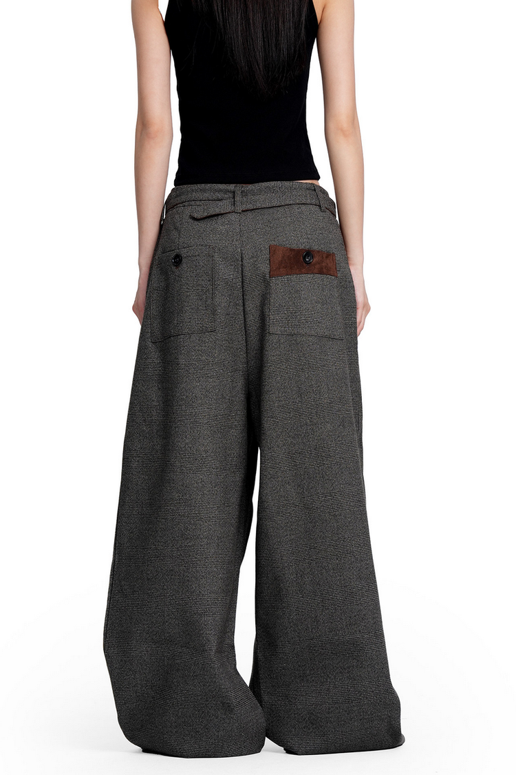Houndstooth Pleated Trousers — Trenqor Basics — view 3