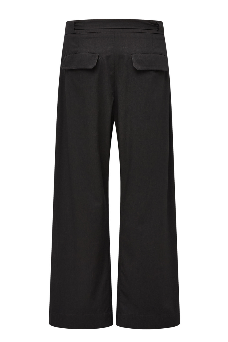 Pleated Linen Wide Pants