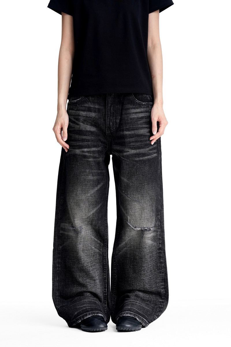 Ripped Baggy Flare Jeans