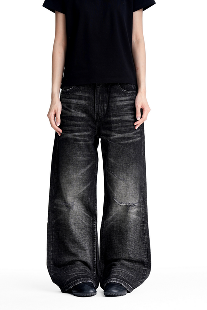 Ripped Baggy Flare Jeans