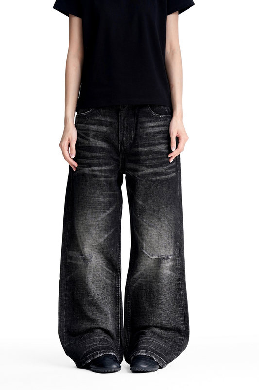 Ripped Baggy Flare Jeans — Trenqor Basics