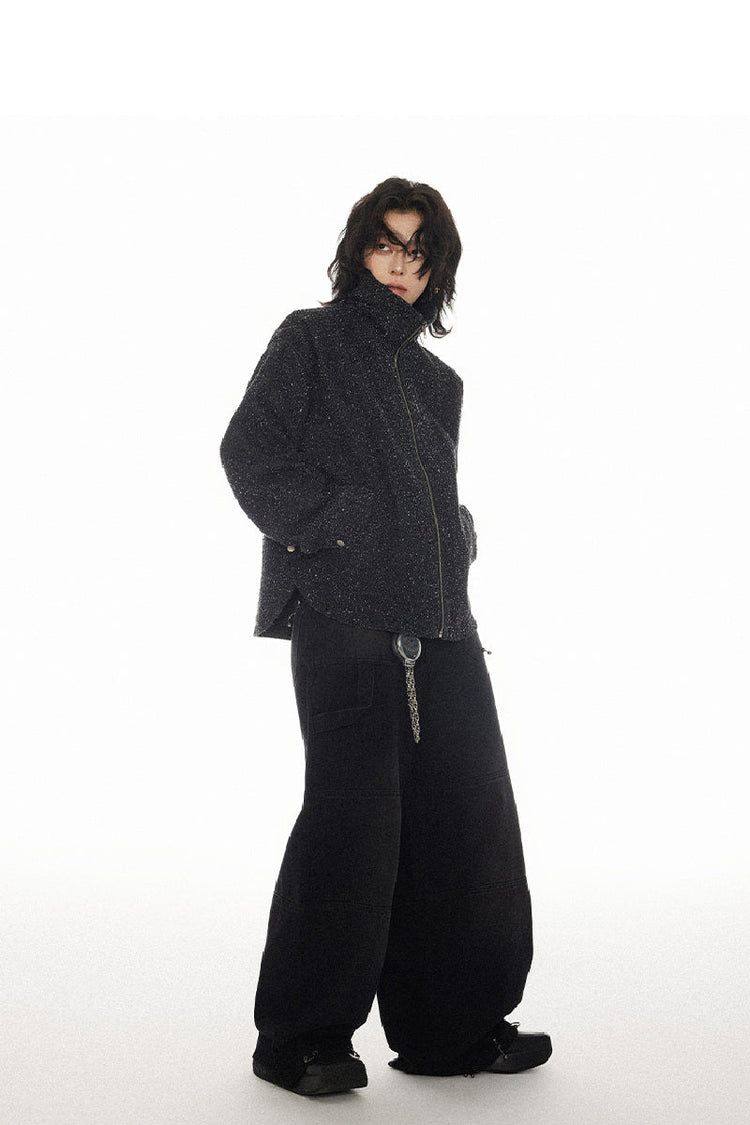 Distressed Denim Straight-Leg Jeans — Croworld — view 12