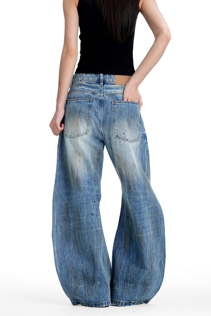 Dirty Wash Barrel Jeans