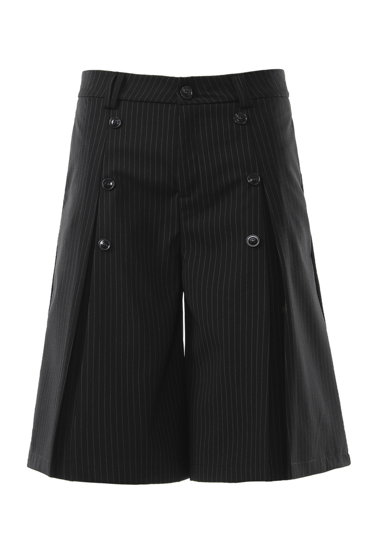 Striped Cropped Trousers — Trenqor Basics — view 10