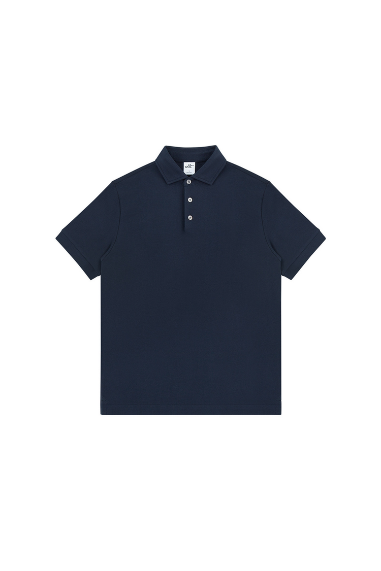 Pique Cotton Polo Shirt — IDLT — view 2