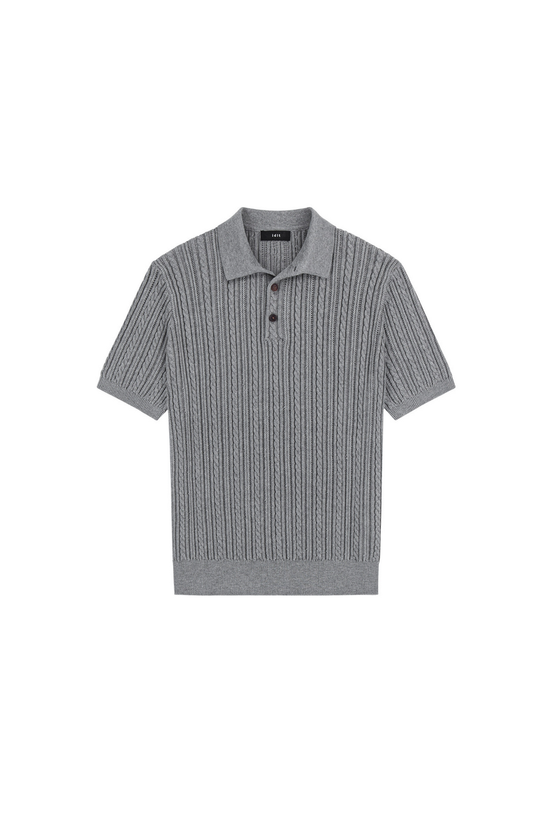 Jacquard Knit Polo Shirt