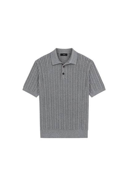 Jacquard Knit Polo Shirt