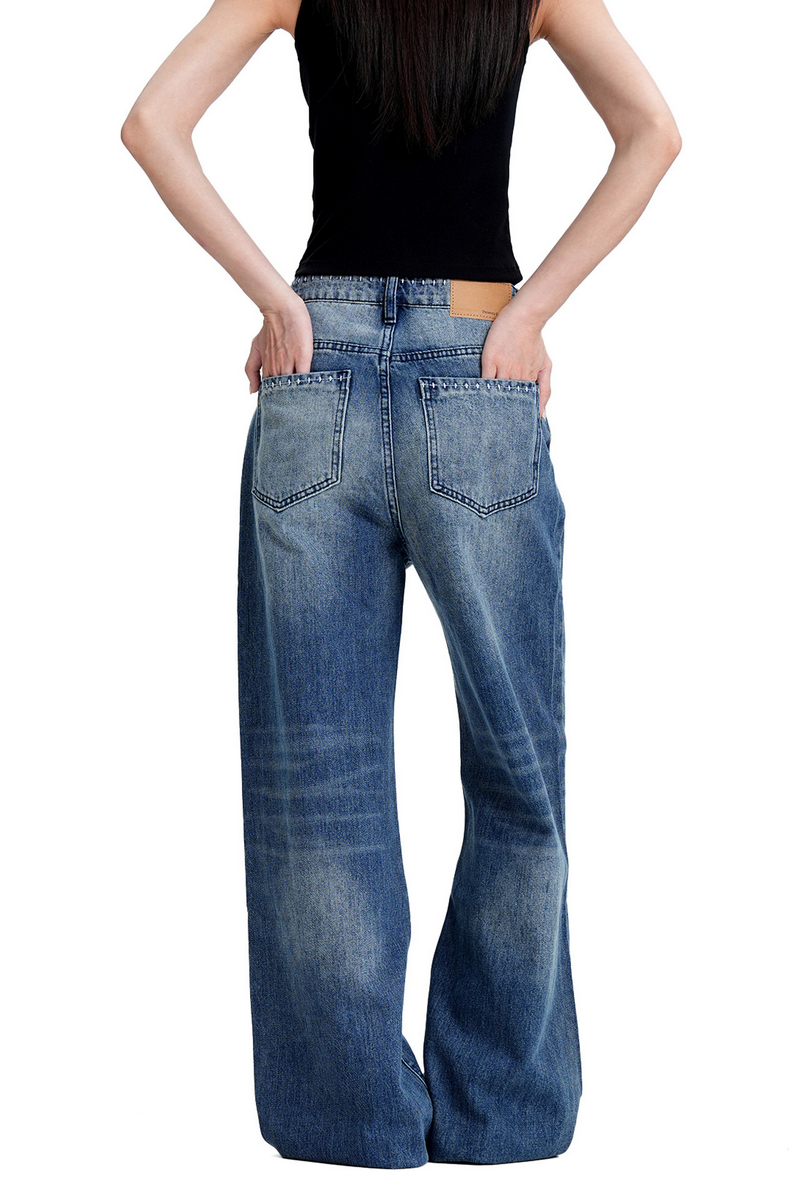 Button Washed Jeans