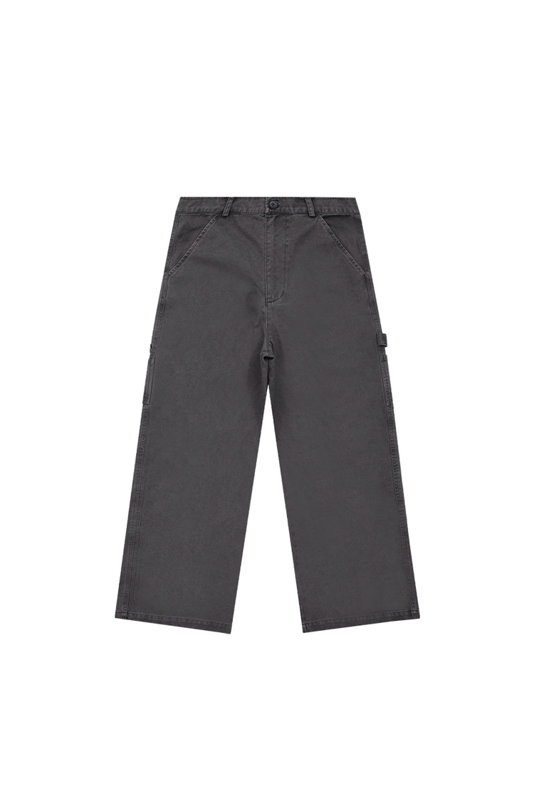 Washed Straight Cargo Pants — Loopsoon — view 4