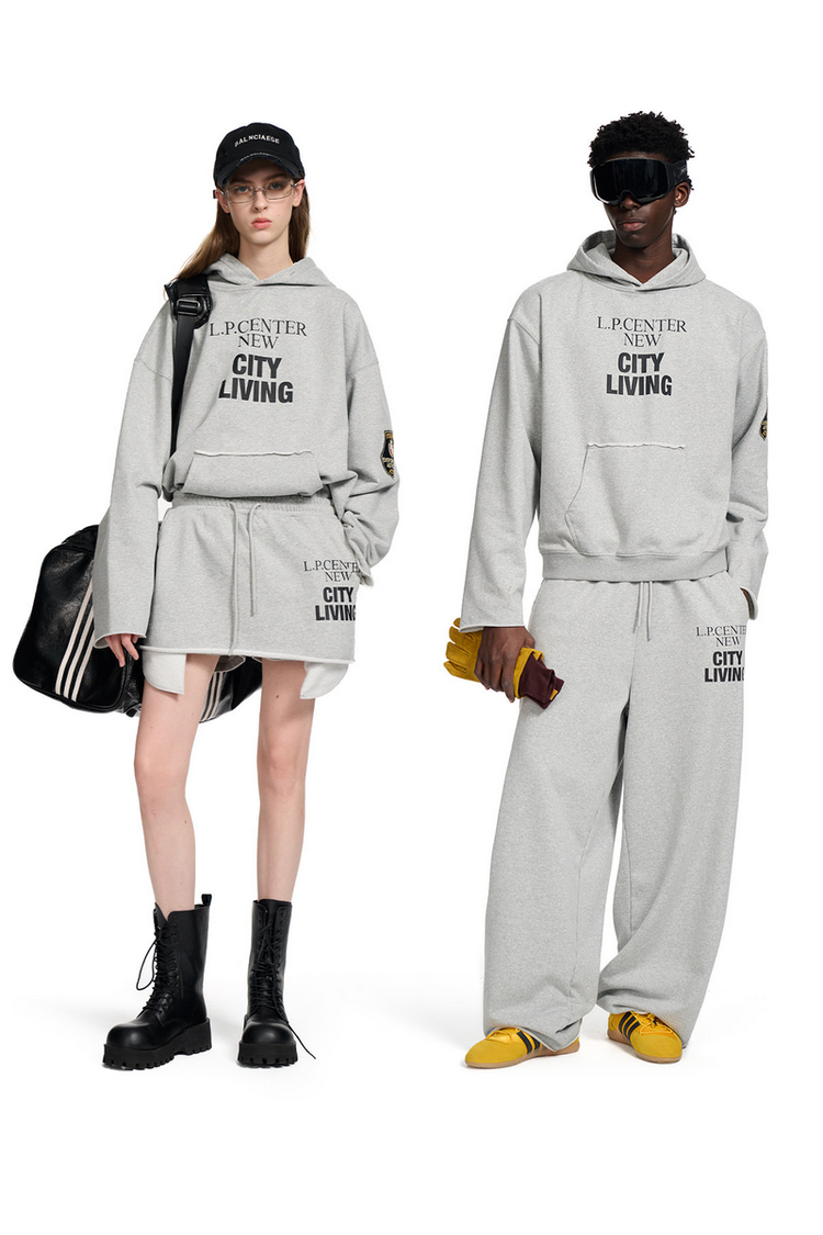 Badge Print Tracksuit Set — Loopsoon — view 3