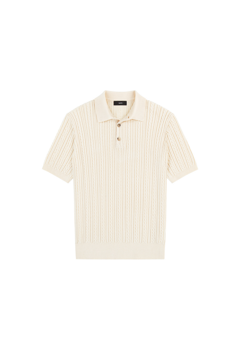 Jacquard Knit Polo Shirt