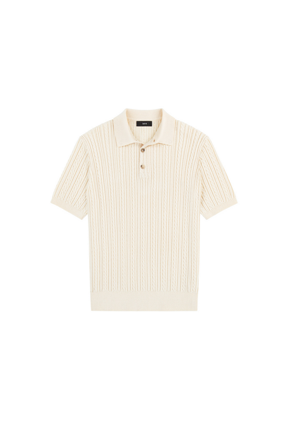 Jacquard Knit Polo Shirt