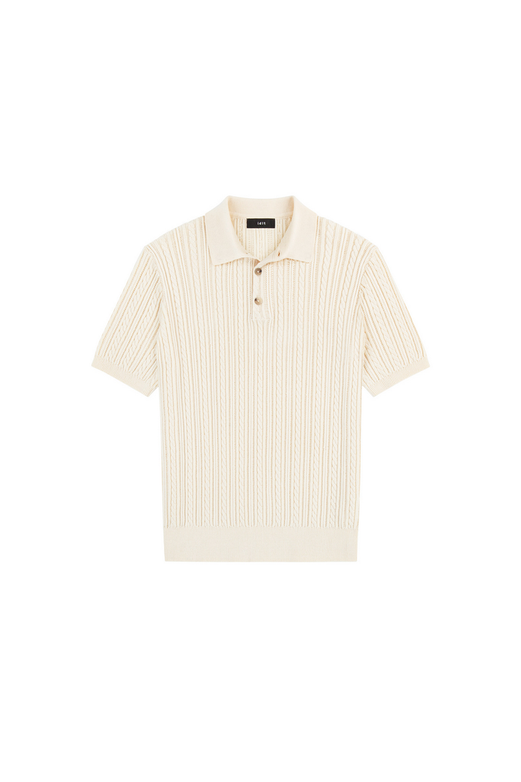 Jacquard Knit Polo Shirt — IDLT — view 3