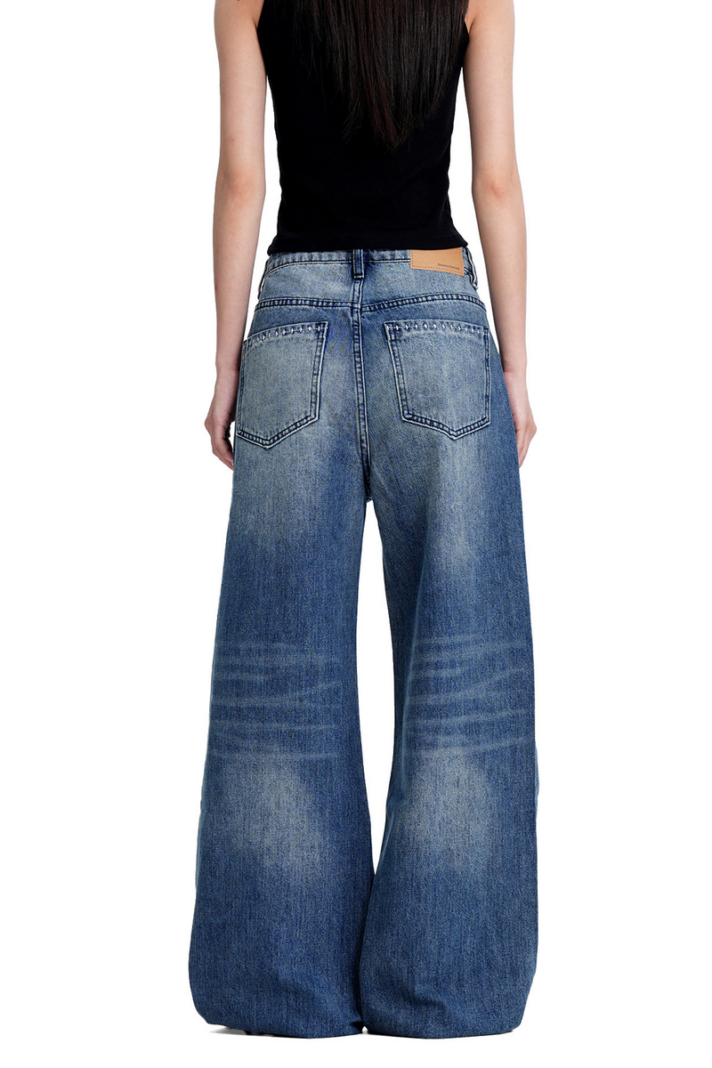 Button Washed Jeans