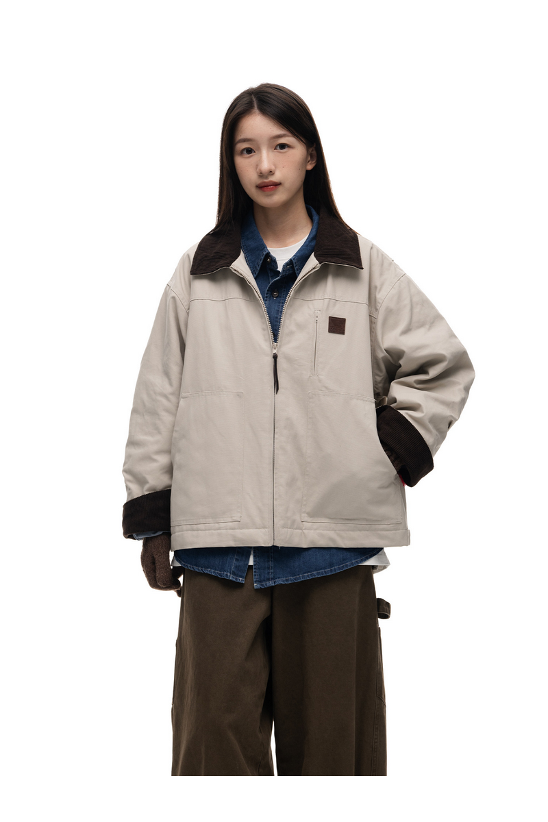 Washed Cargo Padded Jacket