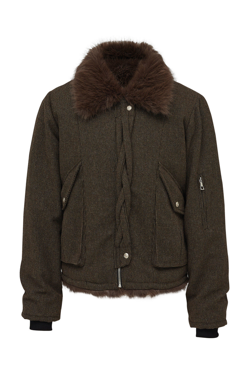 Fur Collar Wool Jacket