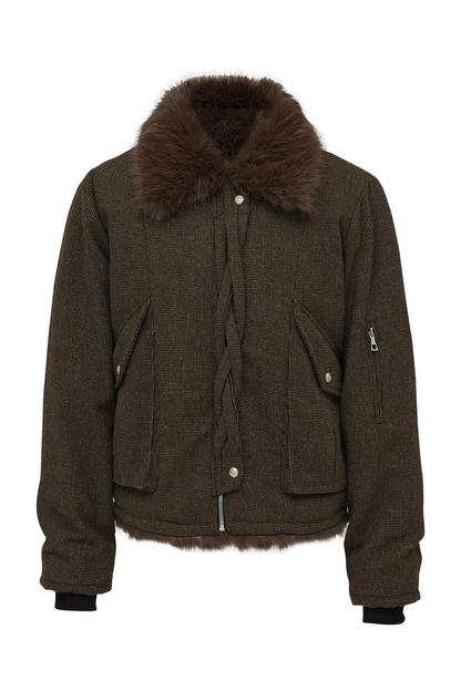 Fur Collar Wool Jacket