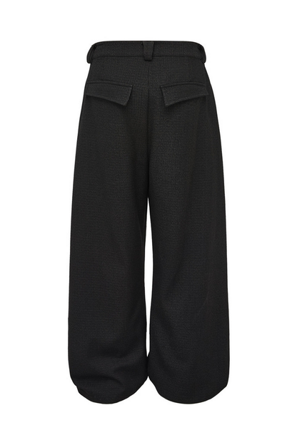 Striped Wool Wide Pants