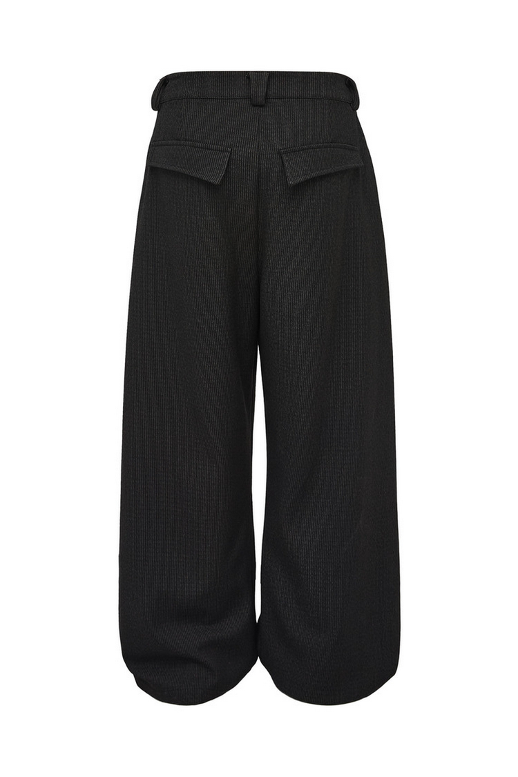 Striped Wool Wide Pants — Taichiism — view 2