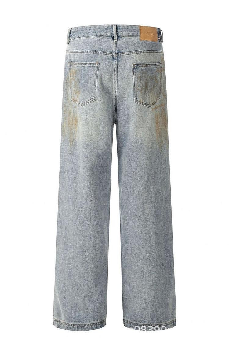 Distressed Cleanfit Straight Jeans Unisex — Trenqor Basics — view 9
