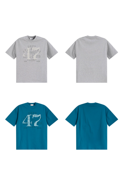 Distressed Number Graphic Tee