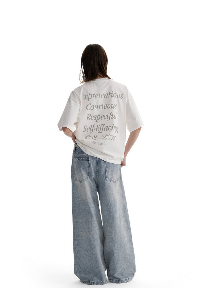 Multi Line Print T-Shirt