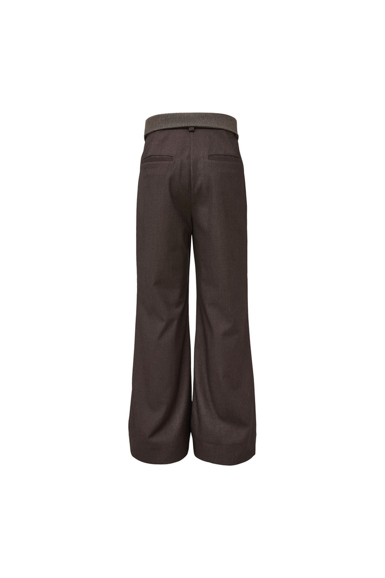 Houndstooth Wool Wide Pants — Taichiism — view 3