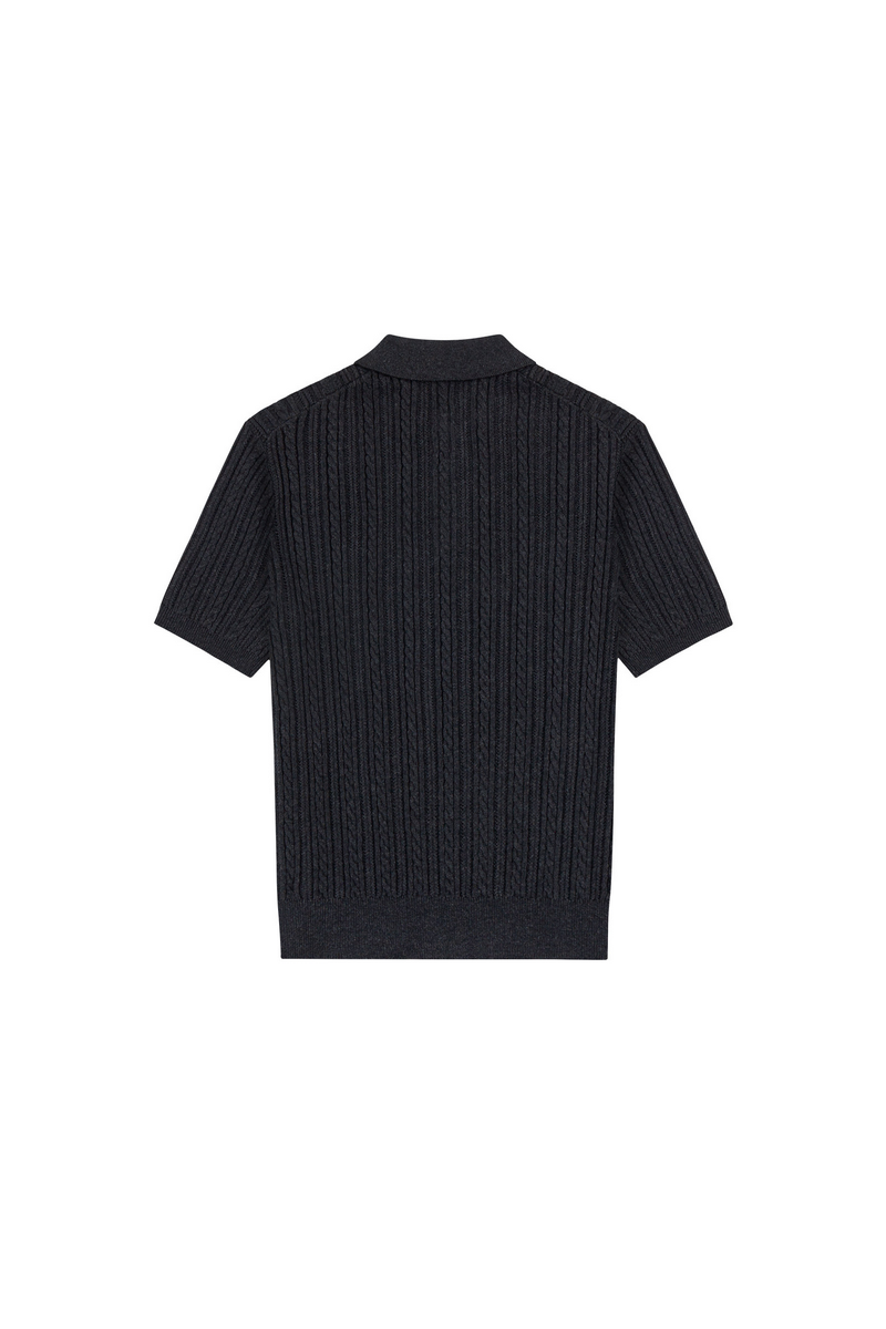 Jacquard Knit Polo Shirt