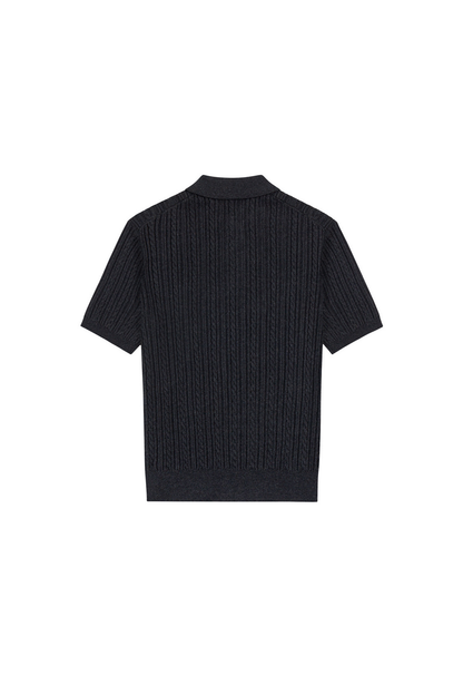 Jacquard Knit Polo Shirt