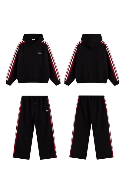 Patchwork Hoodie Set