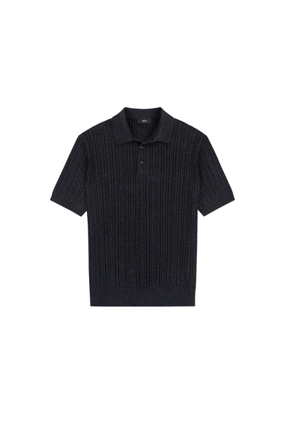 Jacquard Knit Polo Shirt