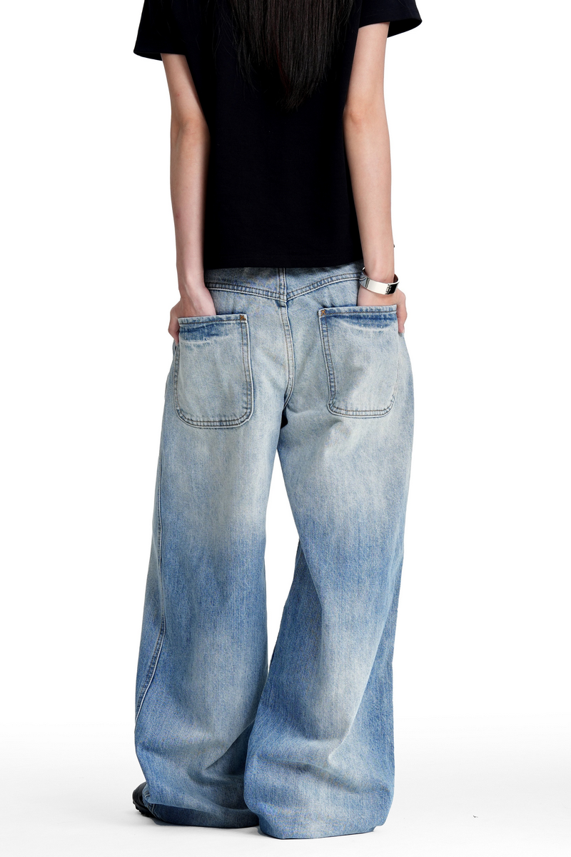 Faded Washed Bootcut Jeans