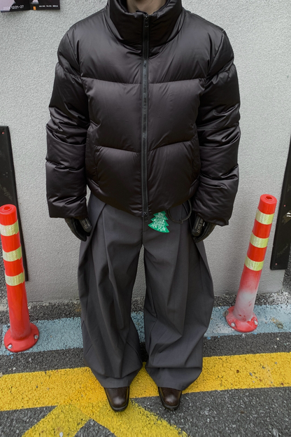 Satin Boxy Down Jacket