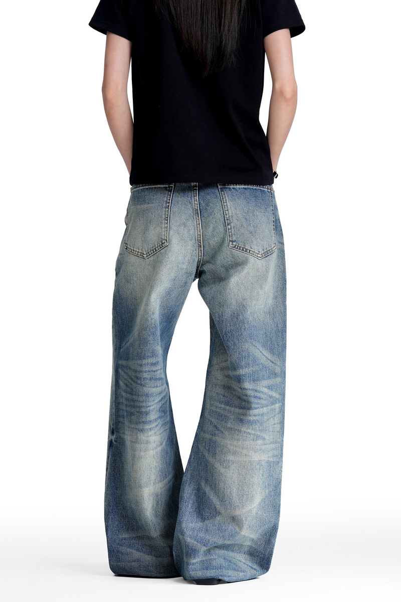 Washed Straight Leg Jeans