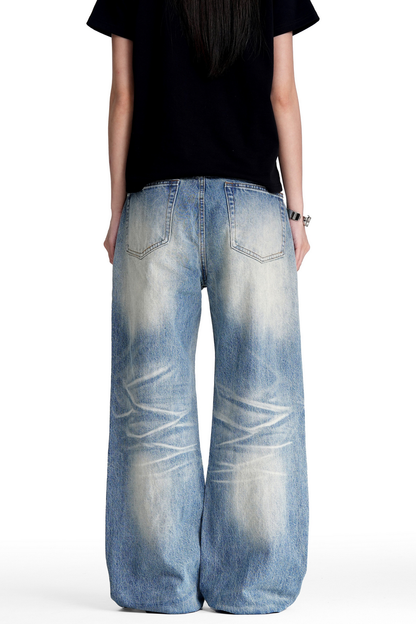 Vintage Whiskered Bootcut Jeans