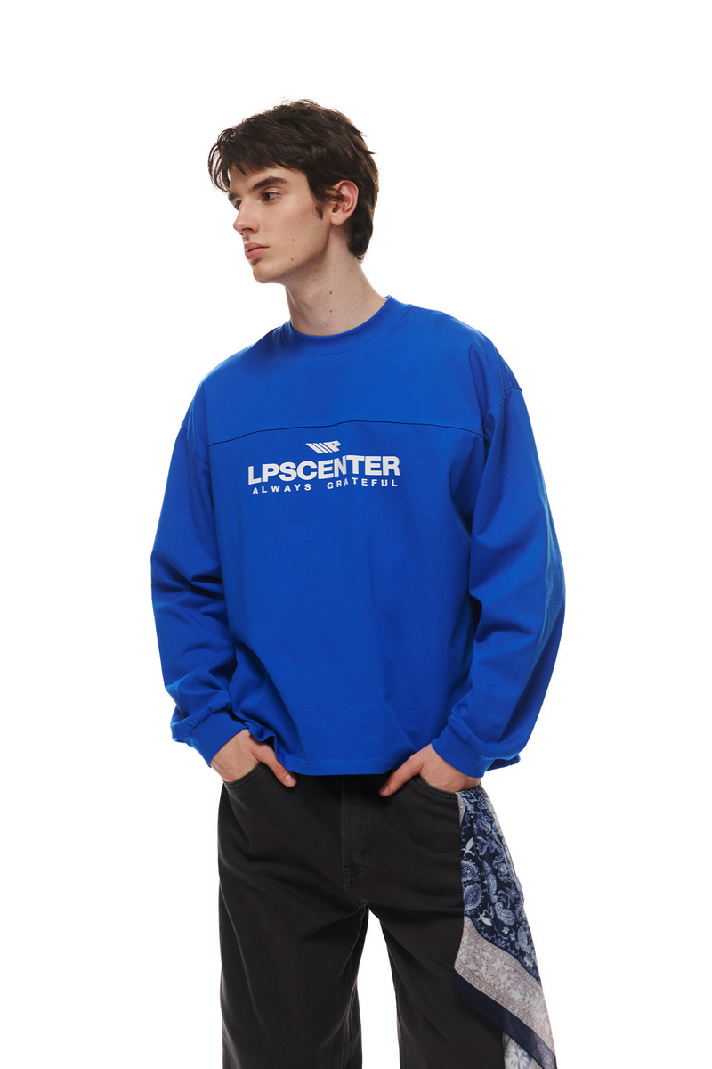 Split Print Long Sleeve Tee