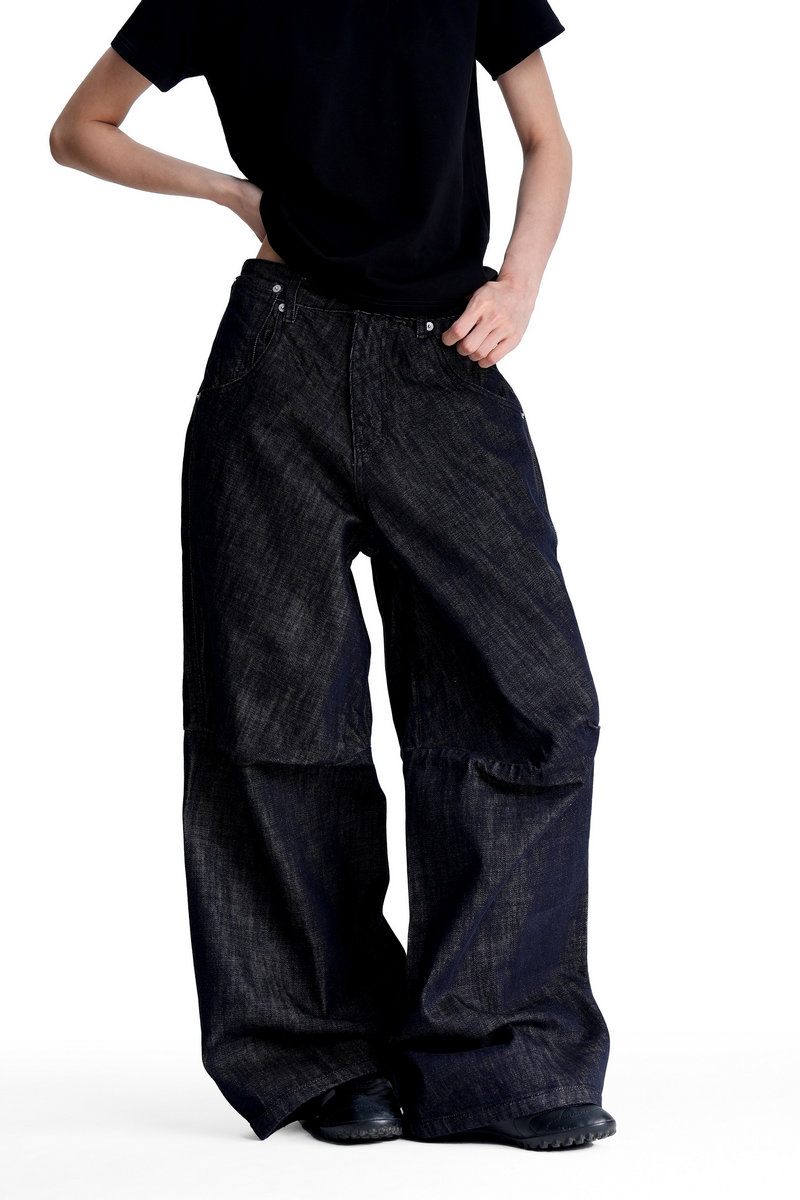 Raw Denim Wide Jeans