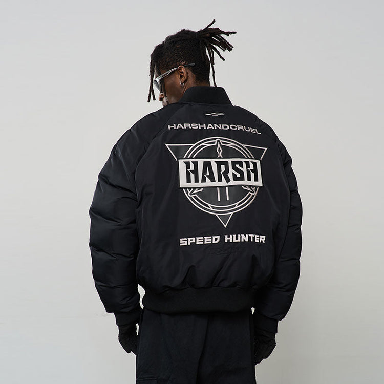 Embroidered Patches MA1 Logo Jacket — Harsh and Cruel — view 4