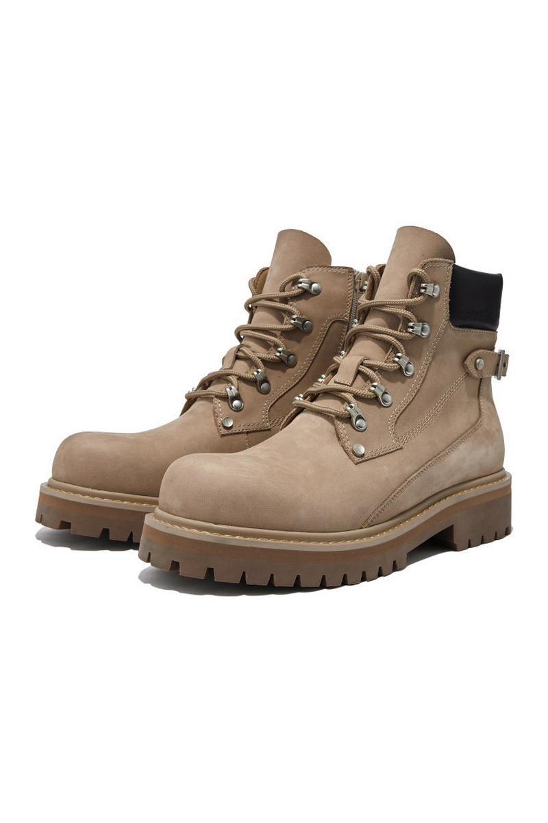 Platform Leather Work Boots