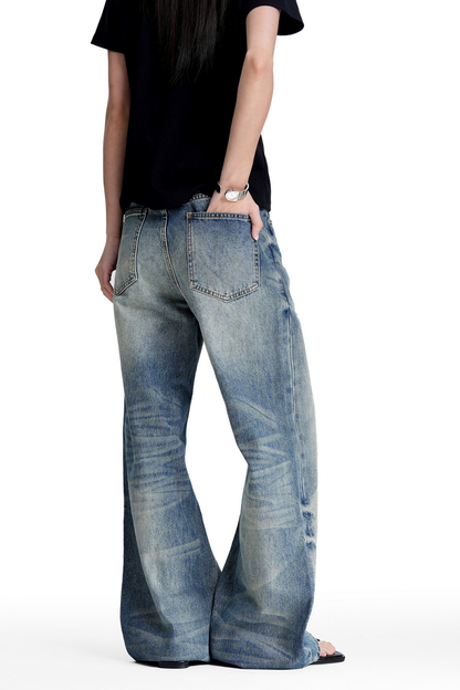 Washed Straight Leg Jeans