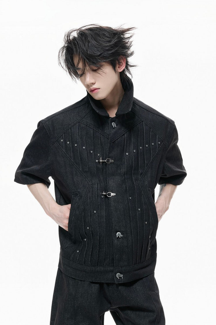 Wrinkled Denim Jacket Shirt — Argue Culture