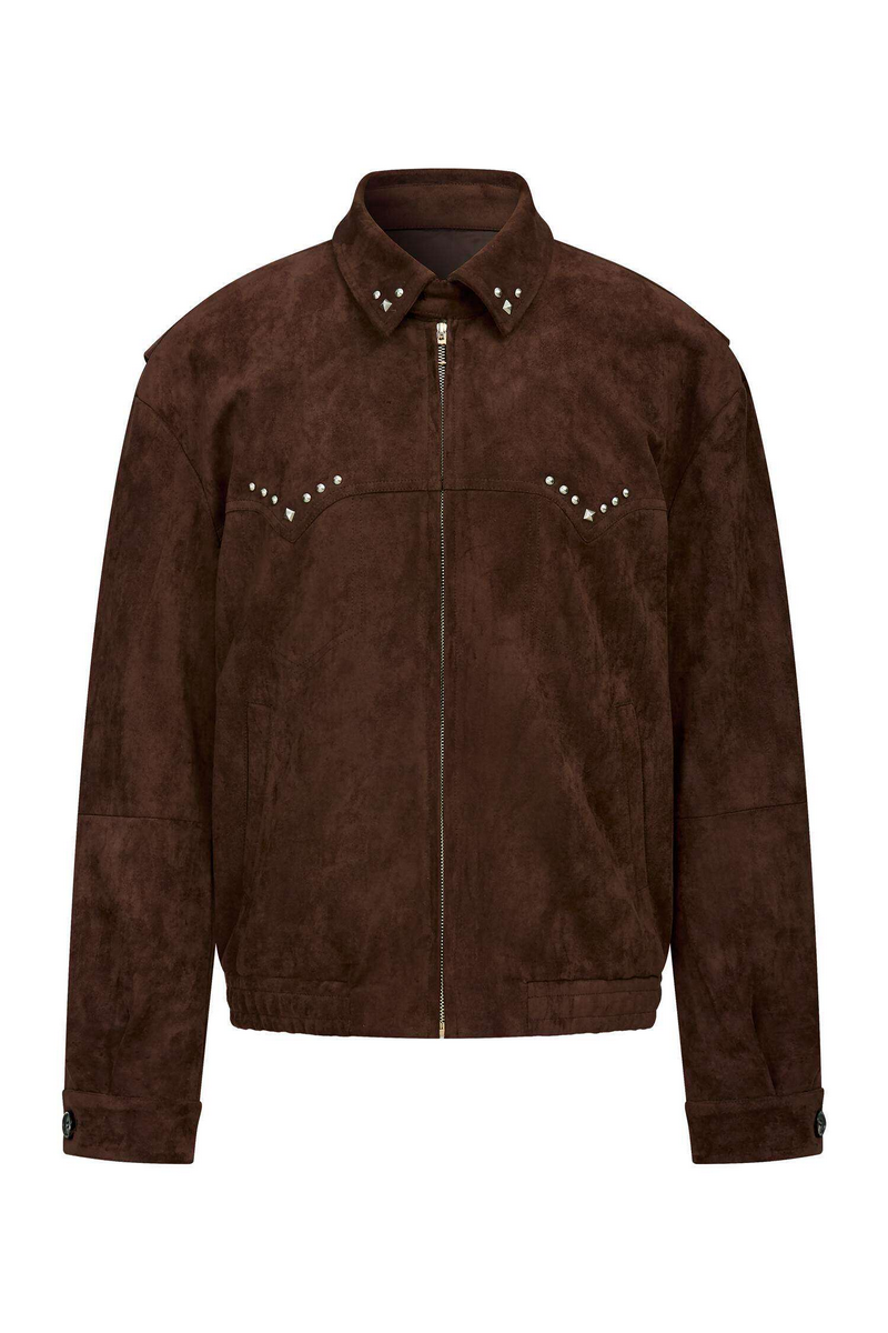 Studded Suede Western Jacket